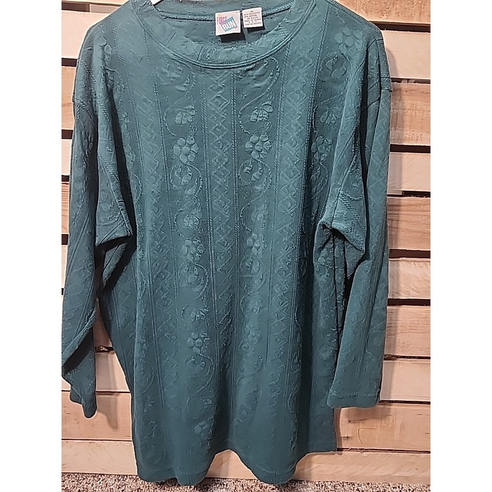 Vintage 90's First Run Green Sweater Size Medium - Picture 2 of 8